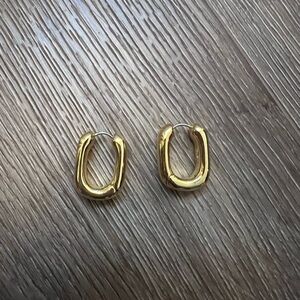 Cos - chunky squared hoop earrings
